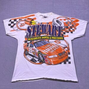 Vintage Tony Stewart The Home Depot 20 AOP NASCAR Racing T Shirt Adult XL